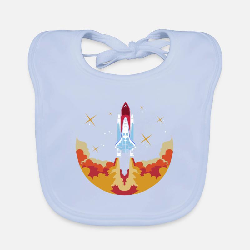 Space shuttle launch Astronaut Baby Bio-Lätzchen