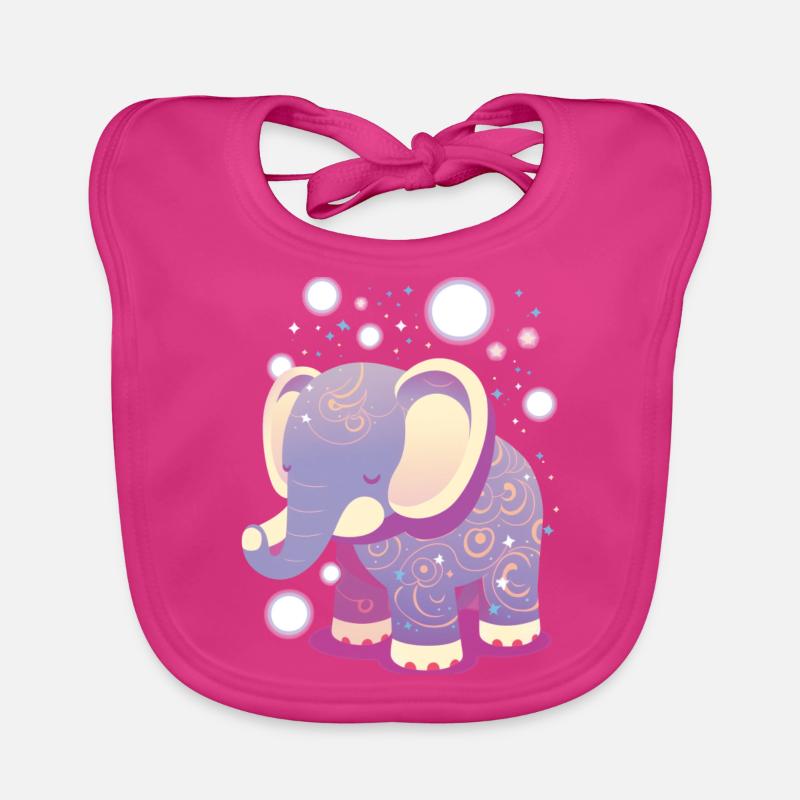 Le petit éléphant bleu Bavoir bio Bébé