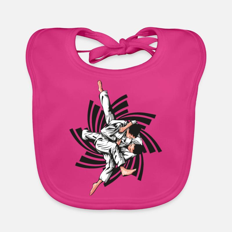 black judo hold Organic Baby Bibs
