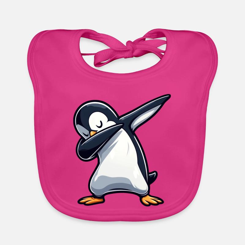 Pinguin Dab Dabbing Cool Entspannt Baby Bio-Lätzchen