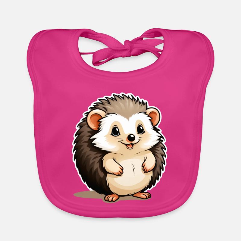 Petit hérisson mignon épineux Bavoir bio Bébé