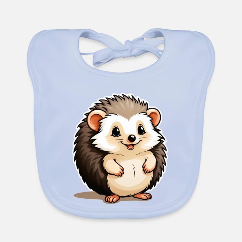 Petit hérisson mignon épineux Bavoir bio Bébé