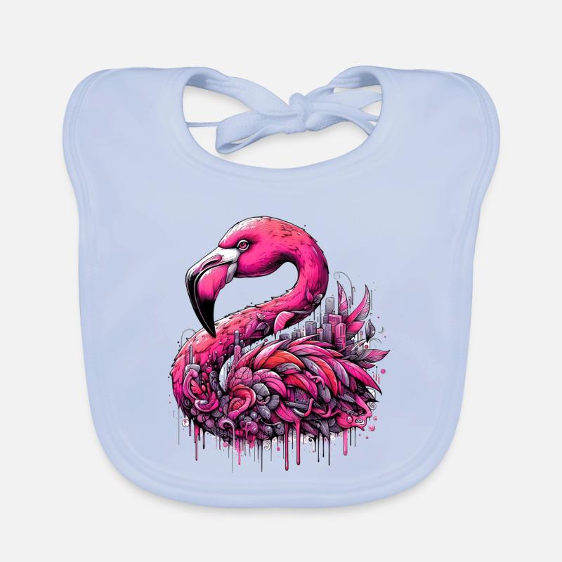 Flamant Bavoir bio Bébé