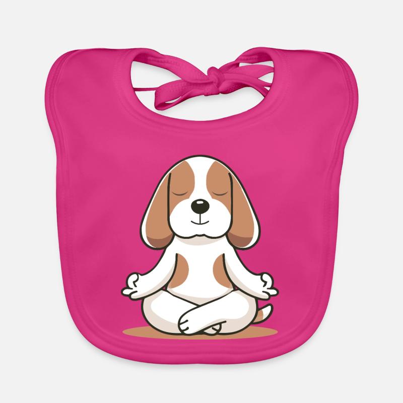 Meditating Beagle – Calm & Mindfulness Organic Baby Bibs