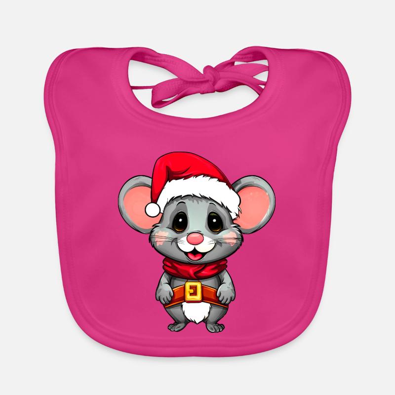 Mäuse Christmas Baby Bio-Lätzchen