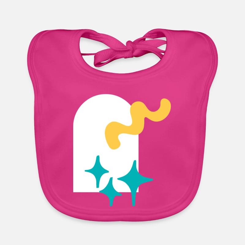 Funkelnde Formen Explosion - Baby Bio-Lätzchen - Fuchsia