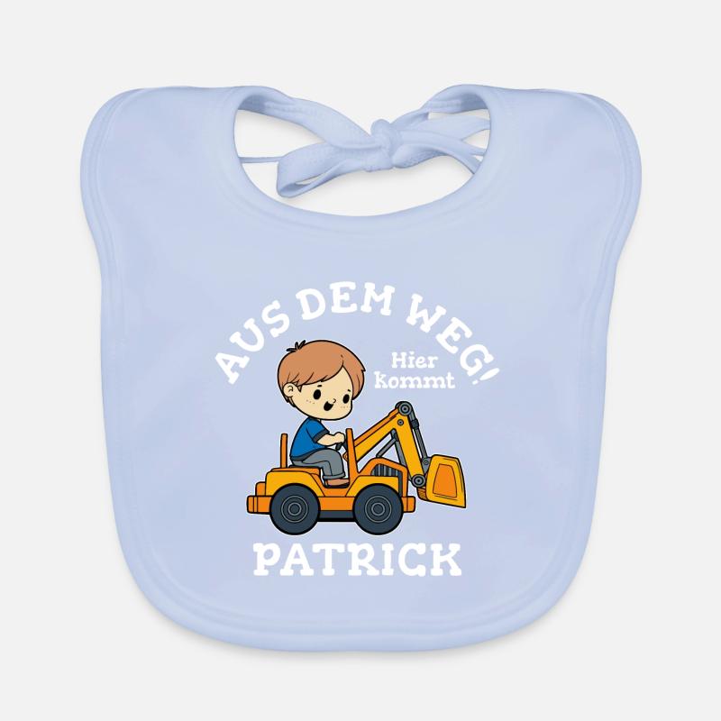 Patrick Vorname Bagger Baby Bio-Lätzchen