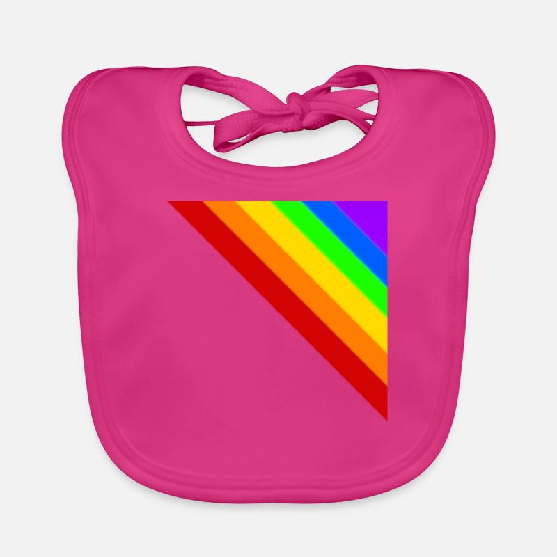 Corner colorful rainbow gift idea Organic Baby Bibs
