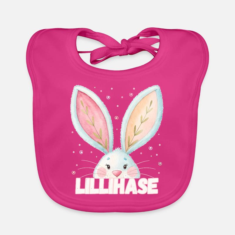 Nom Lilli Rabbit Lillihase Nom de l’animal Bavoir bio Bébé