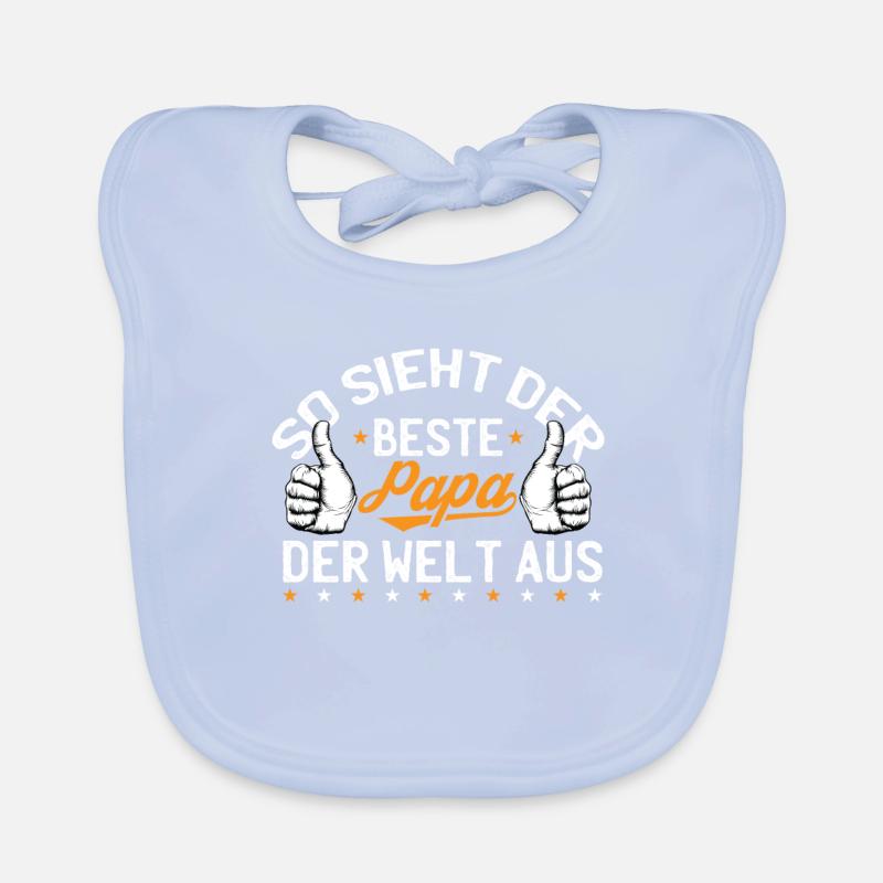Bester Papa Vatertag Dad Papi Sprüche Geschenk Baby Bio-Lätzchen