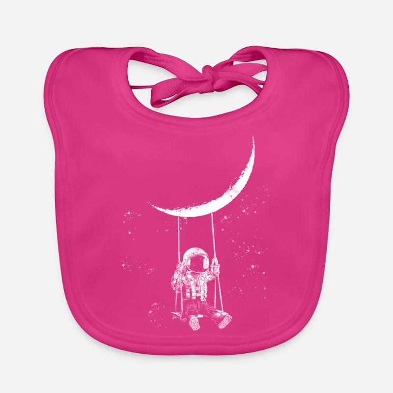 Space - Baby Bio-Lätzchen - Fuchsia