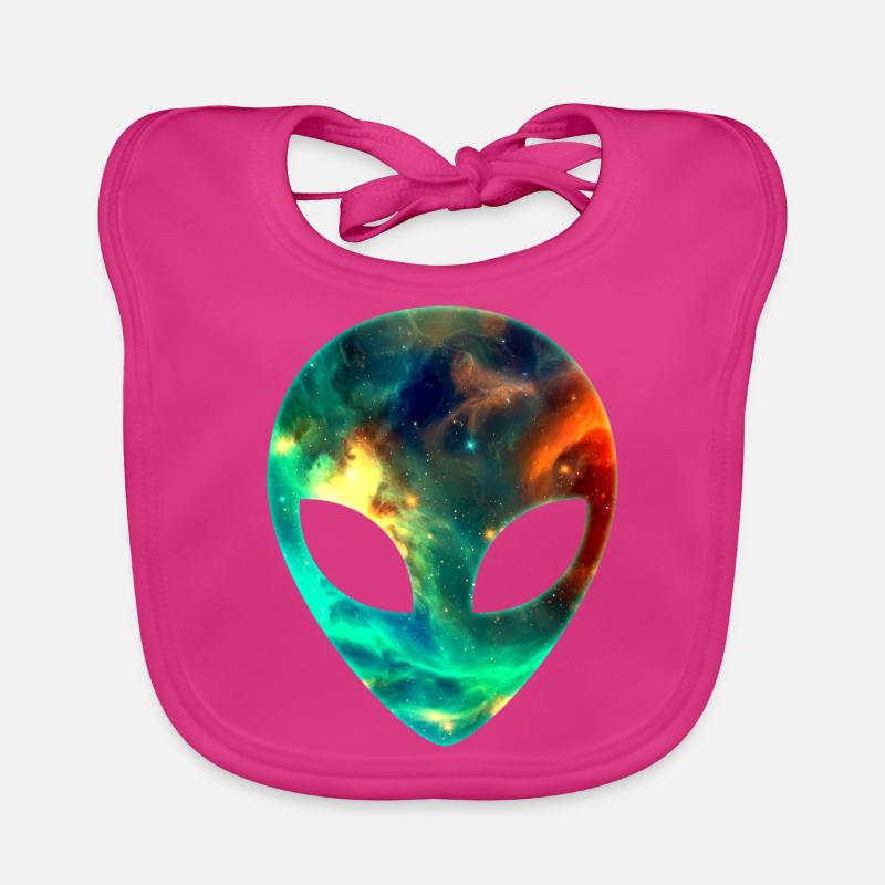 Galaxy Alien Space Space Tête Visage Espace Bavoir bio Bébé