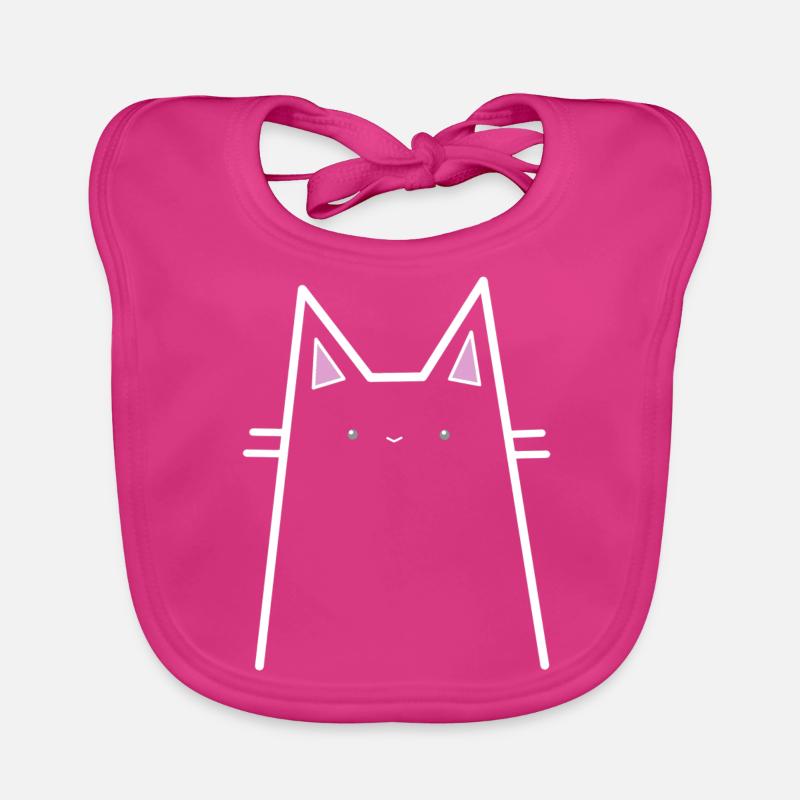 Conception de graphiques de chats - Bavoir bio Bébé - fuchsia