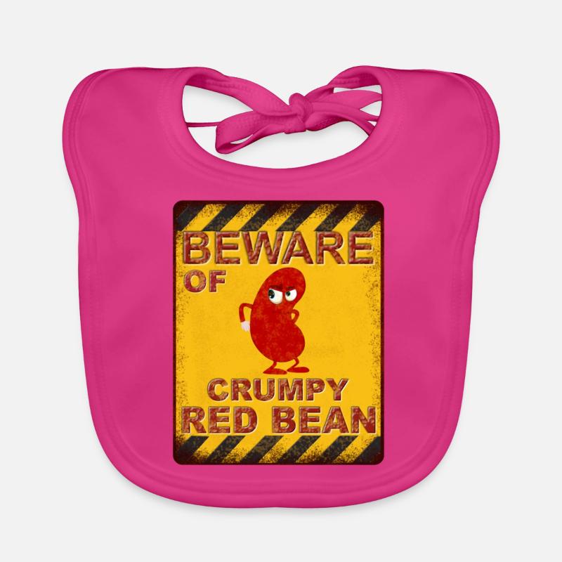 Méfiez-vous de Crumpy Red Bean - Avertissement Bavoir bio Bébé
