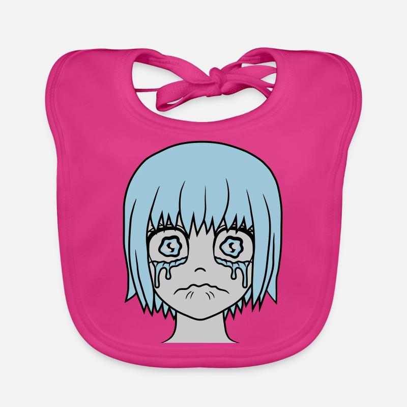 Visage de fille triste et malheureuse Bavoir bio Bébé
