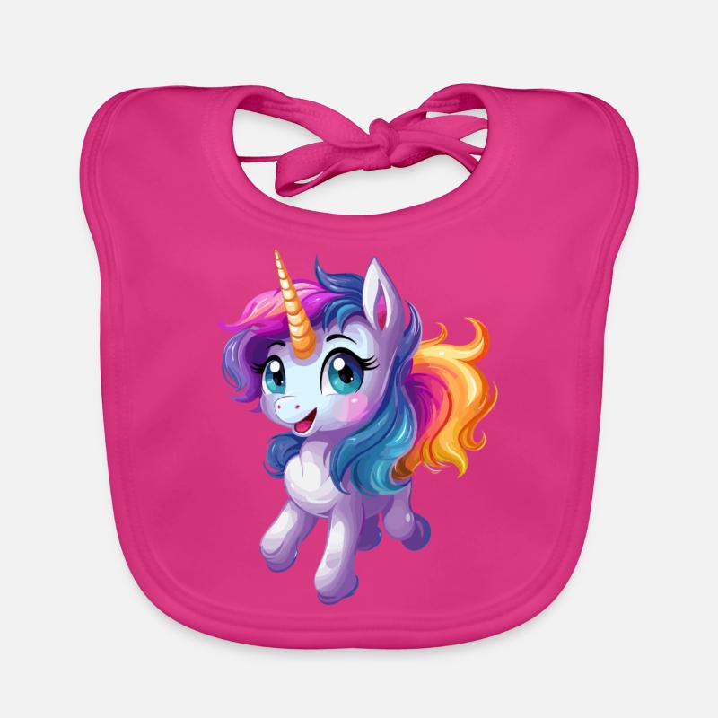 Cute unicorn design Organic Baby Bibs