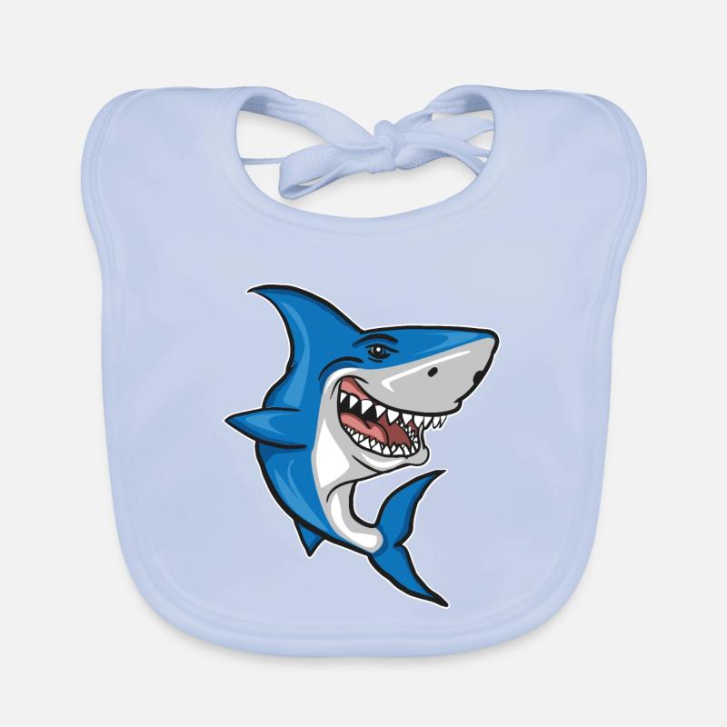 Requin - Poisson Bavoir bio Bébé