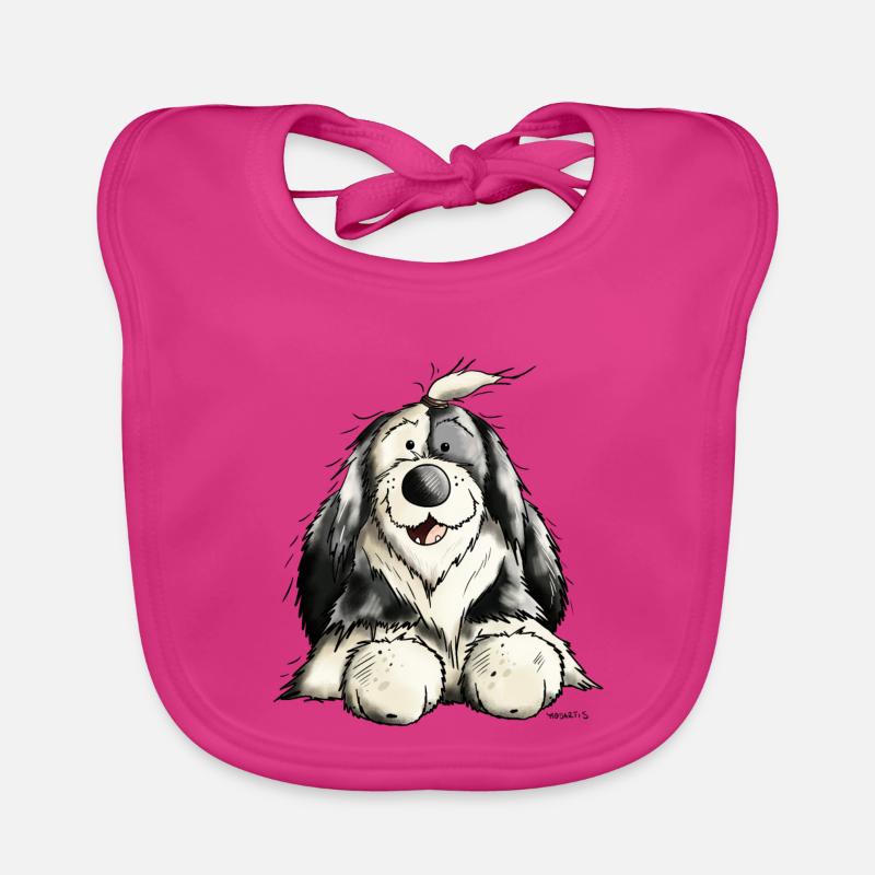 Süßer Bobtail - Baby Bio-Lätzchen - Fuchsia