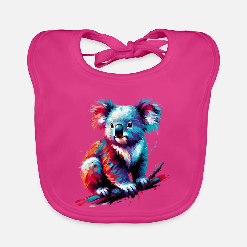 Koala - Baby Bio-Lätzchen - Fuchsia