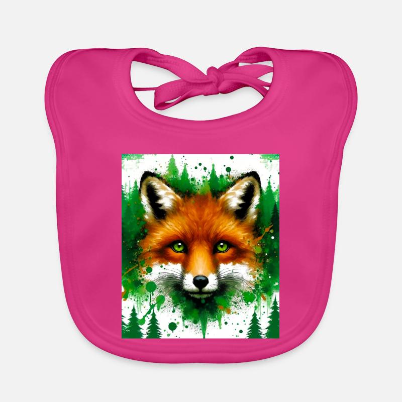 Fuchs - Baby Bio-Lätzchen - Fuchsia