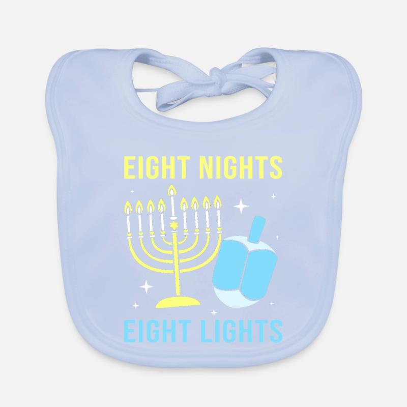 Hanoukka Hanoukka Hanoucca Bavoir bio Bébé