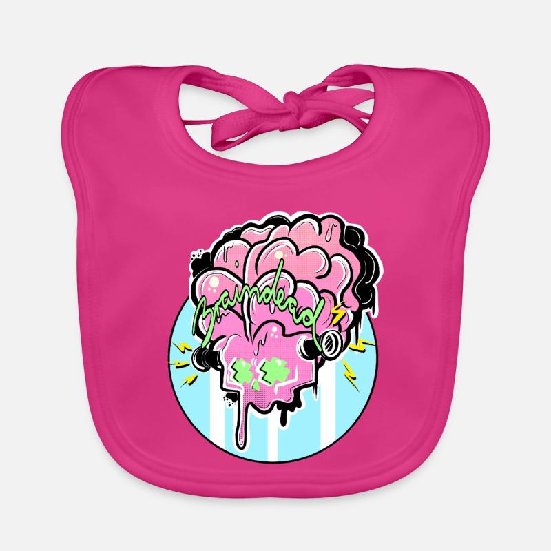 Brain Graffiti Power Organic Baby Bibs