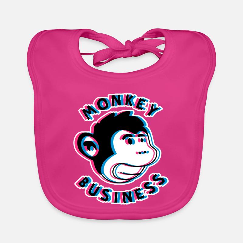 Monkey Business 3D – Urban Monkey Art Organic Baby Bibs