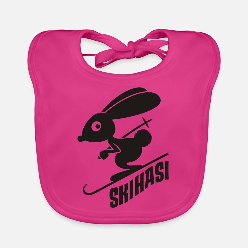 vl035b_skihasi_1c_schrift - Bavoir bio Bébé - fuchsia