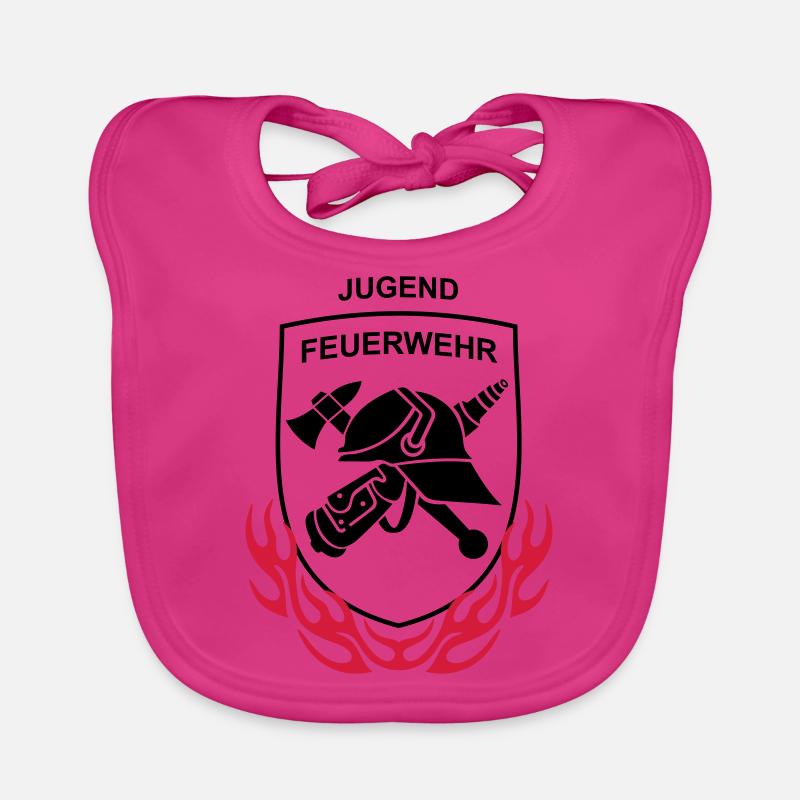 Jugendfeuerwehr Logo Feuer Baby Bio-Lätzchen