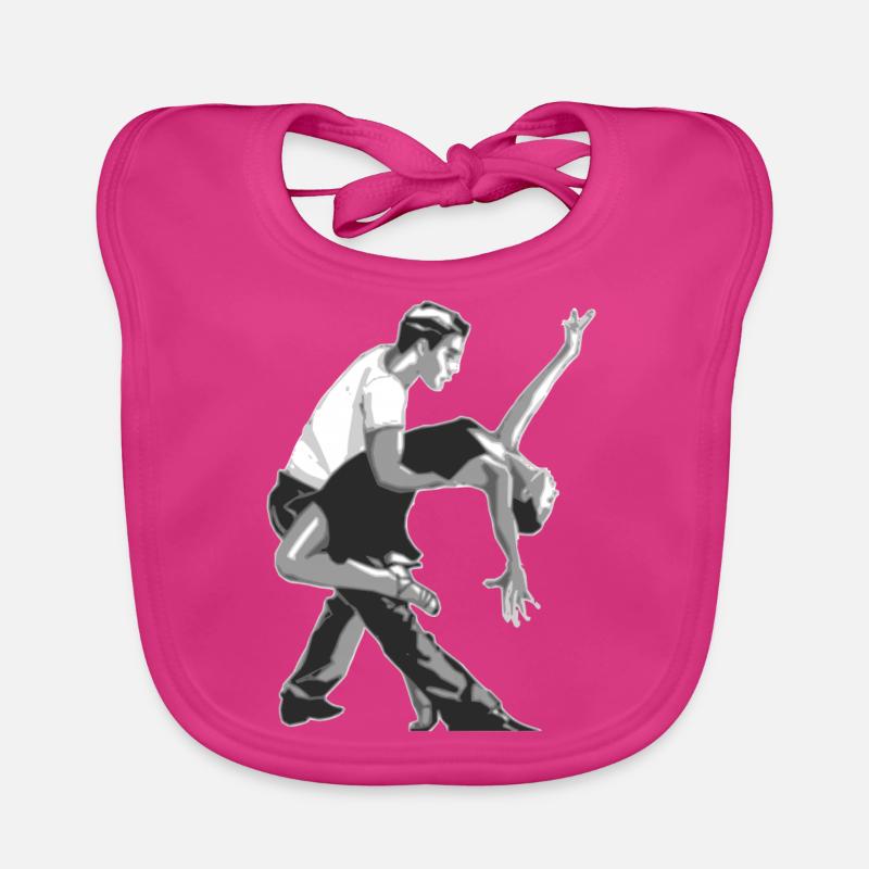 Tango-Tänzer - Baby Bio-Lätzchen - Fuchsia