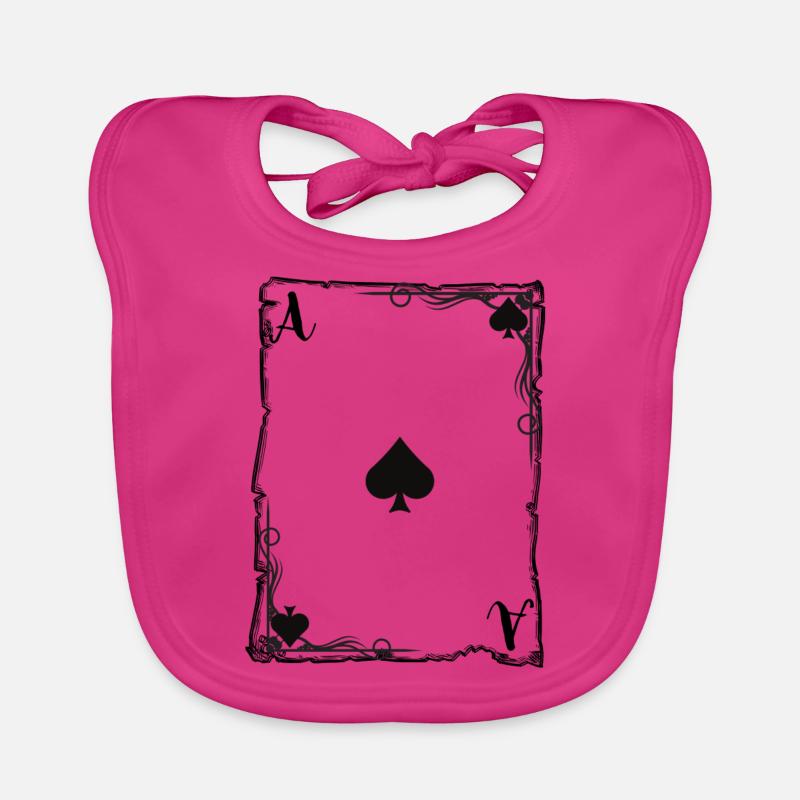 Das Pik-Ass. - Baby Bio-Lätzchen - Fuchsia