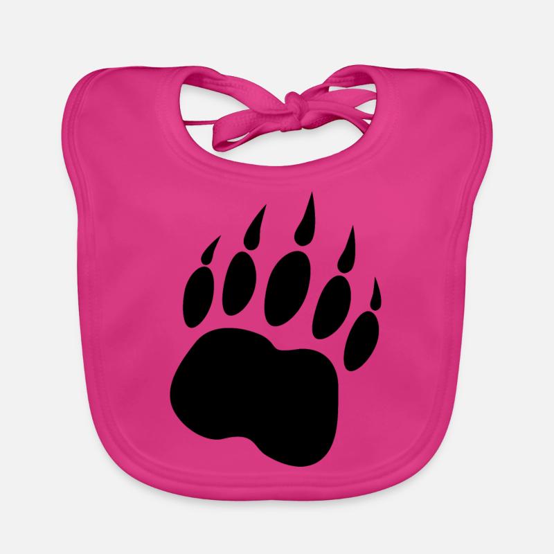 bear blk - Baby Bio-Lätzchen - Fuchsia