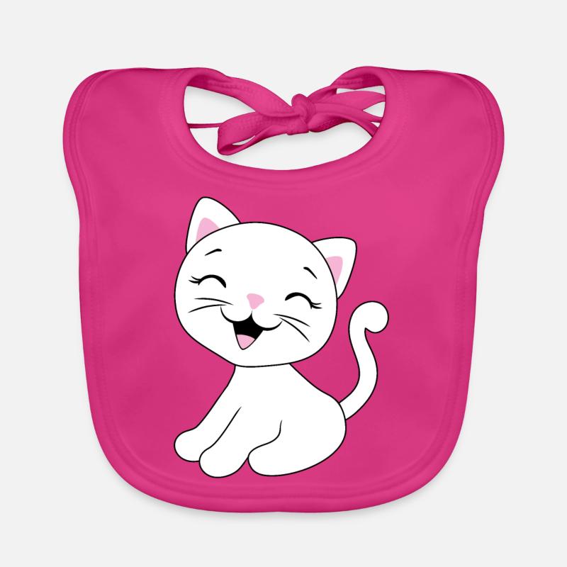 Chaton mignon qui rit Bavoir bio Bébé