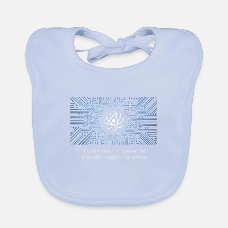 nerd programmer big bang board CPU pc code LOL Organic Baby Bibs