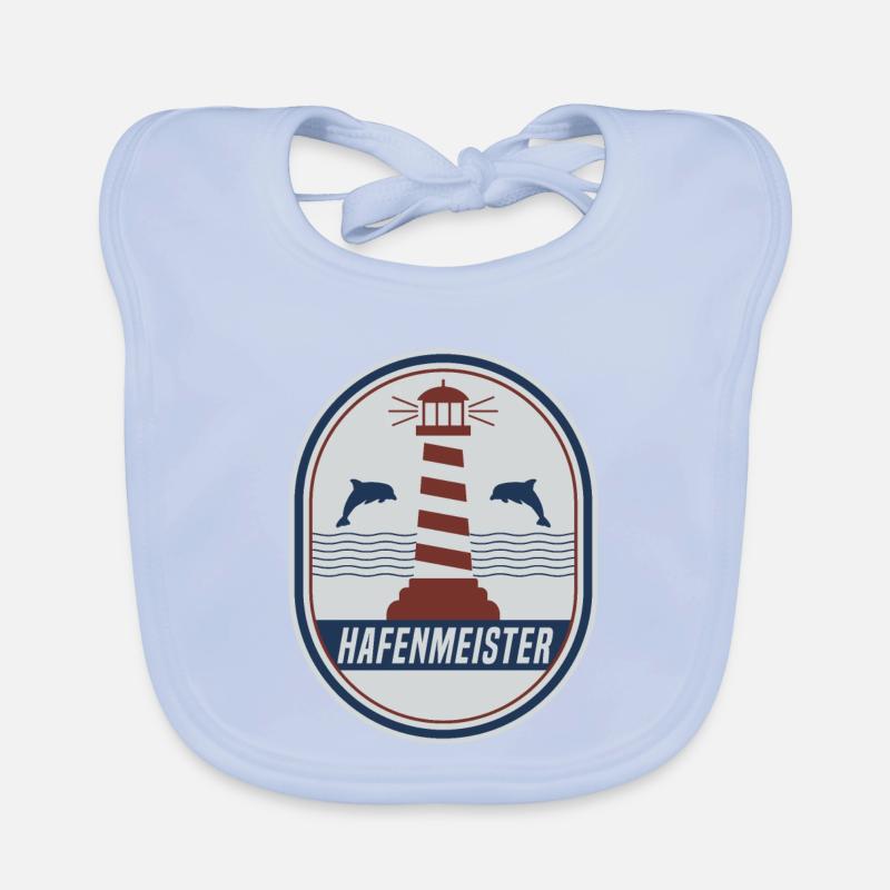 Harbor master design nautical maritime lighthouse Organic Baby Bibs