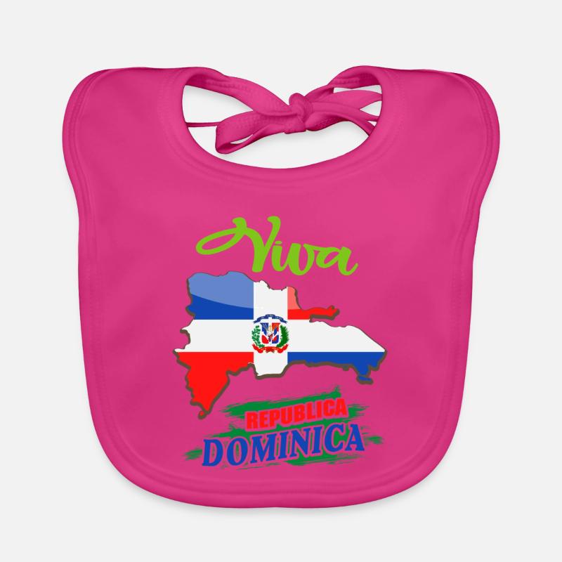 Conception du drapeau de la République dominicaine Bavoir bio Bébé