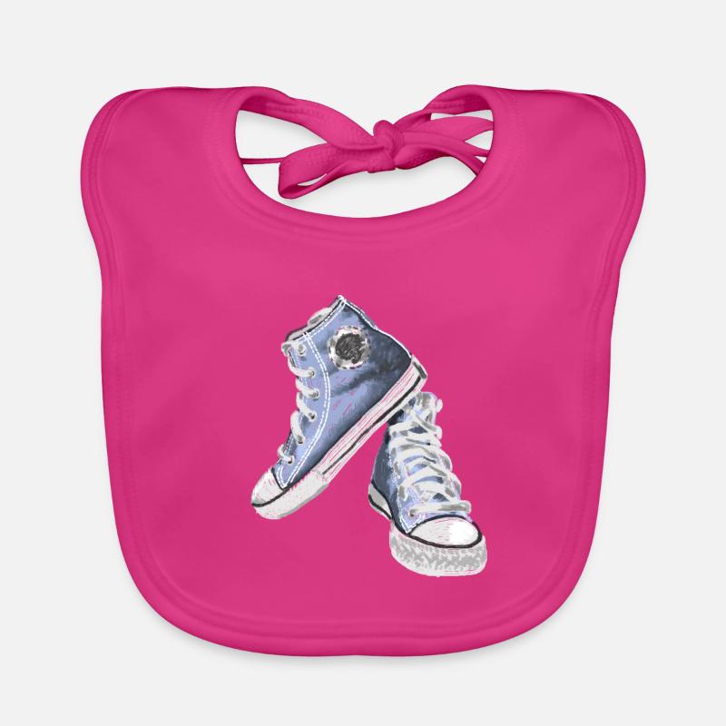 sneakers - Bavoir bio Bébé - fuchsia