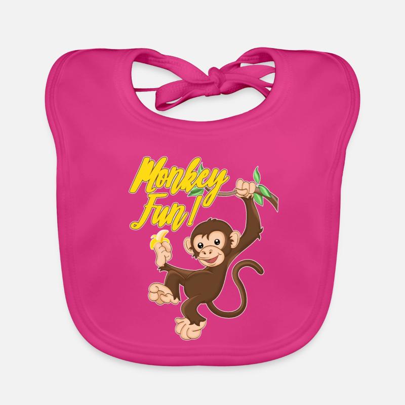 Monkey Monkey Fun Monkey Monkey Organic Baby Bibs