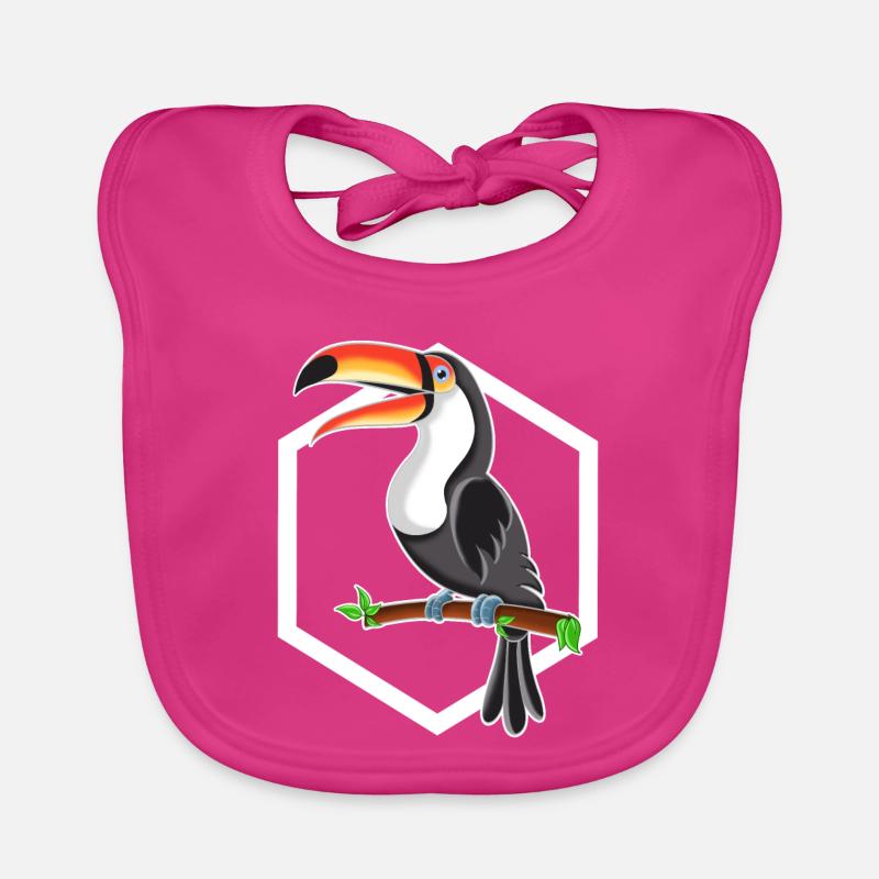 Tukan - Baby Bio-Lätzchen - Fuchsia