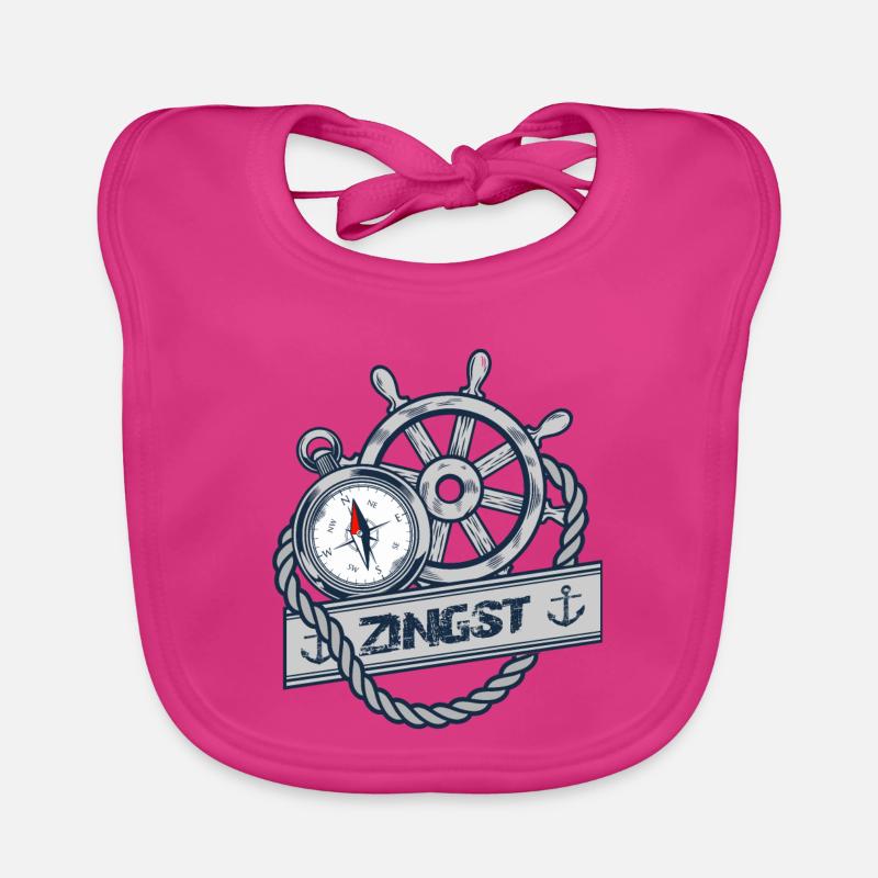 Zingst - DarssCoast - Dein Statement für den Darß - Baby Bio-Lätzchen - Fuchsia
