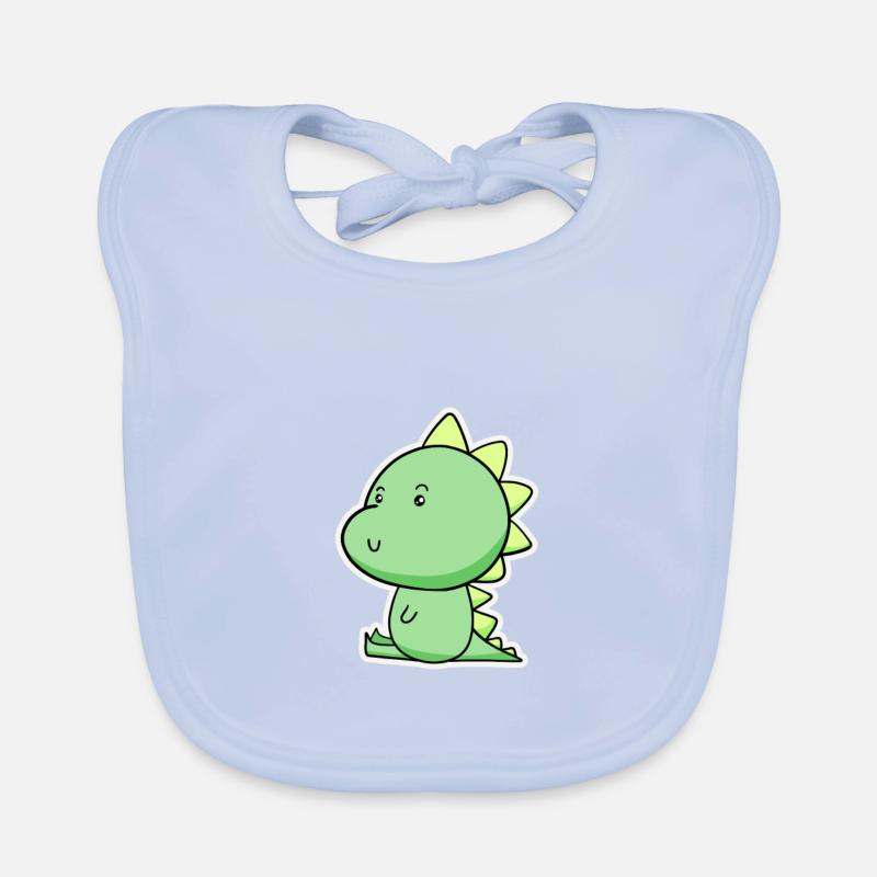 Dino Cartoon Vert Joyeux Bavoir bio Bébé