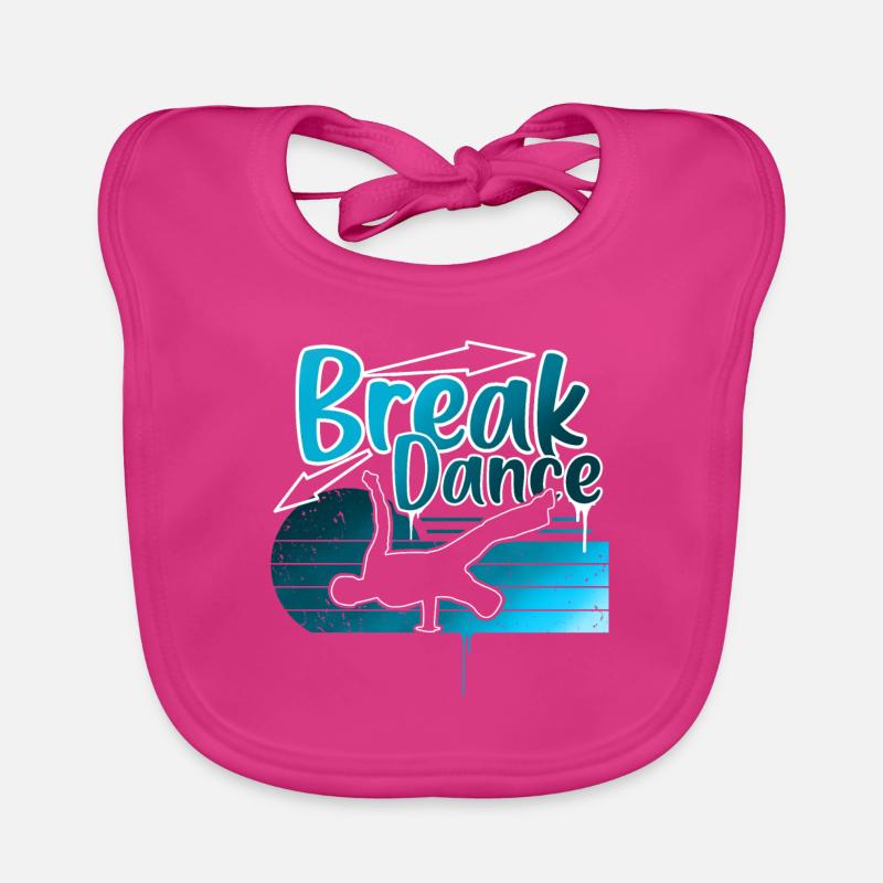 Breakdance - Baby Bio-Lätzchen - Fuchsia