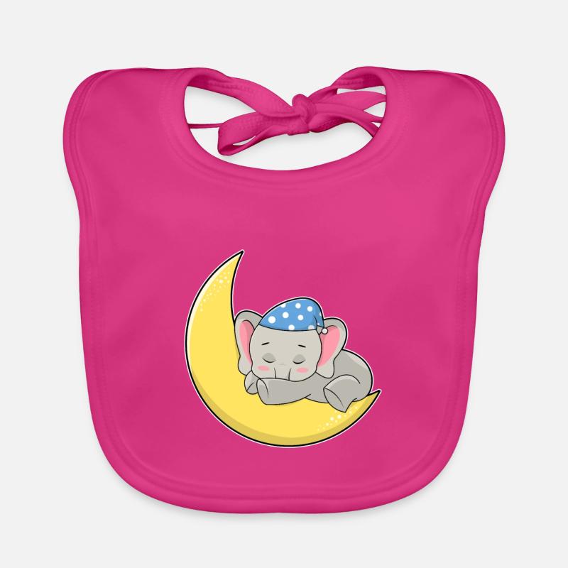 Lune éléphant Bavoir bio Bébé
