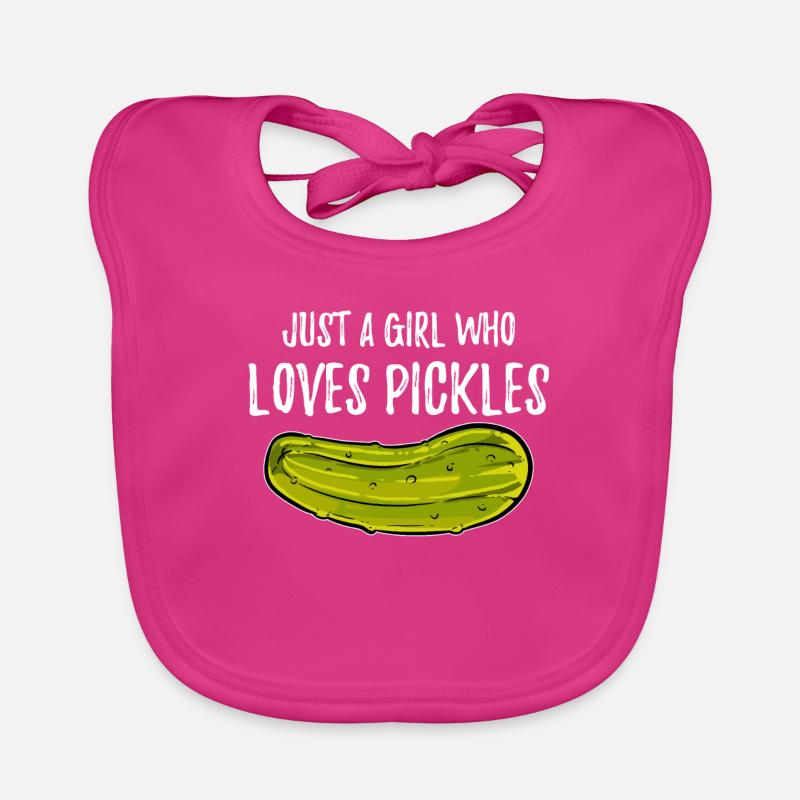 Cornichons pour les amateurs de cornichons - Bavoir bio Bébé - fuchsia