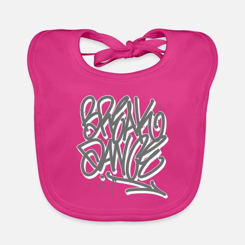Breakdance Graffiti Organic Baby Bibs