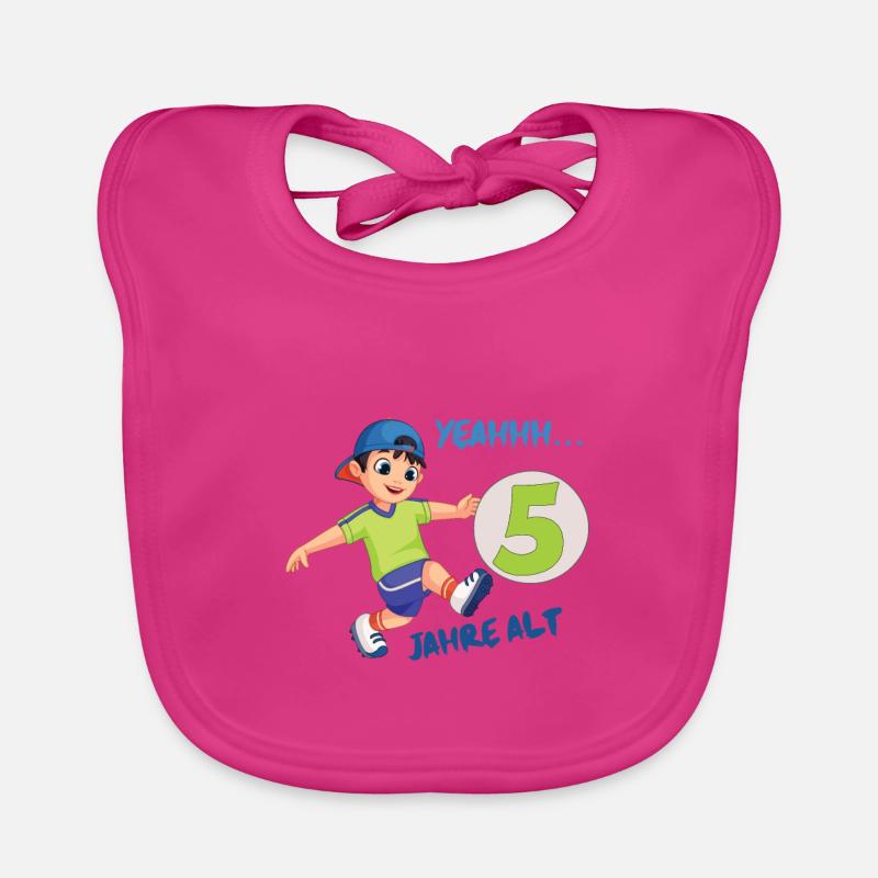 Kindergeburtstagsdesign mit Zahl 5 Baby Bio-Lätzchen