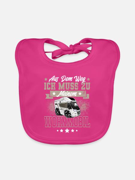 Camping Camper Wohnmobil - Baby Bio-Lätzchen - Fuchsia