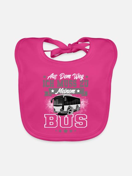 Busfahrer - Baby Bio-Lätzchen - Fuchsia