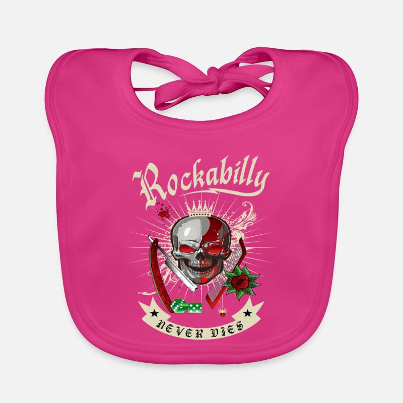 Rockabilly Skull Bavoir bio Bébé