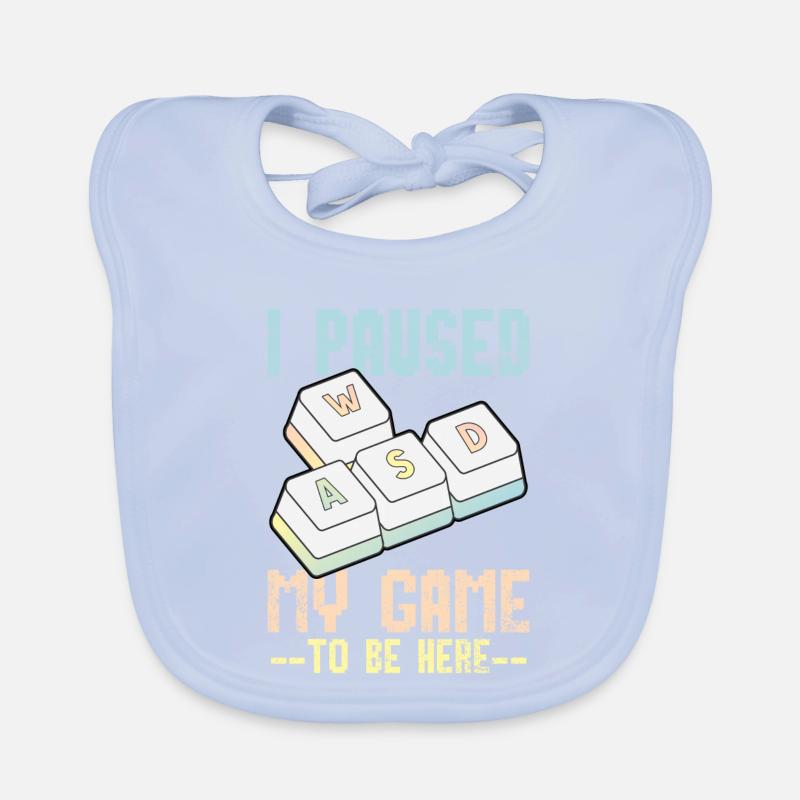 PC Games Player Computer Keyboard Organic Baby Bibs